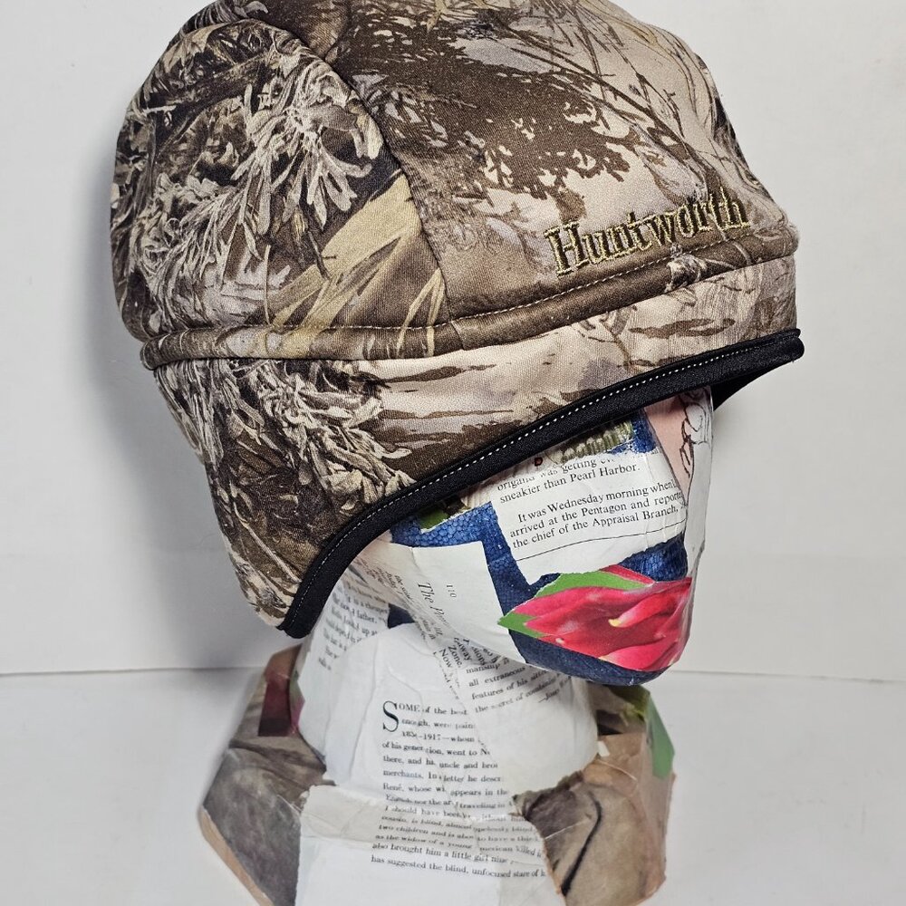 Huntworth Men's Camo Ear Flap Beanie Hat - Realtree MAX-1 XT